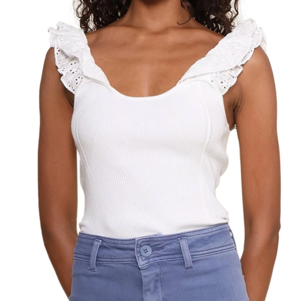 Robertson + Rodeo Mariah Top in White, Size Small NWT
